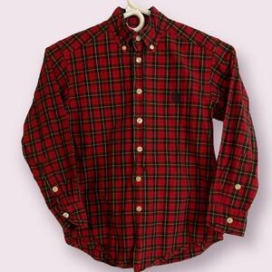Chaps Boys Collared Button Up Long Sleeve Shirt